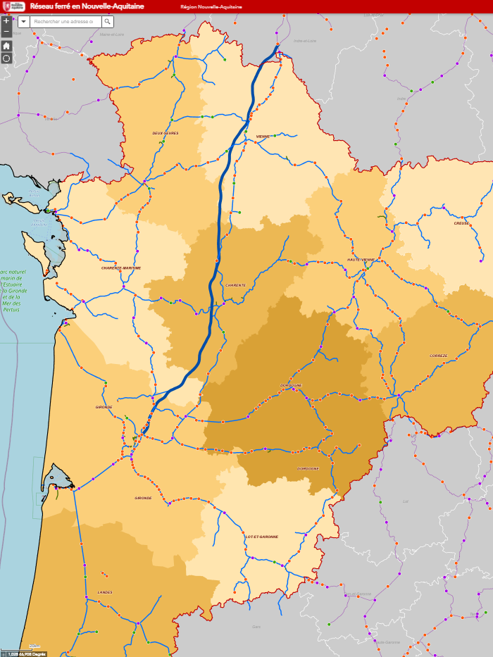 Carte Interactive Du Réseau Ferré En Nouvelle-Aquitaine | Territoires ...